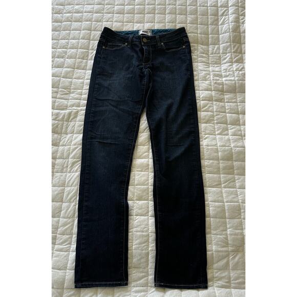 PAIGE Jeans Skyline Skinny Dark Wash Low Rise Stretch 27 - Picture 1 of 14